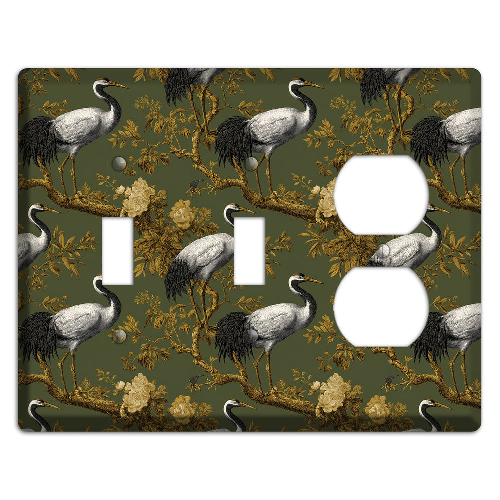 Olive Toile Sanctuary 2 Toggle / Duplex Wallplate