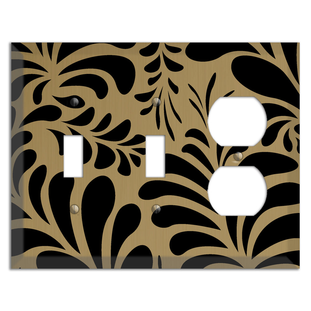 Tower Gold Jungle Fan 2 Toggle / Duplex Wallplate