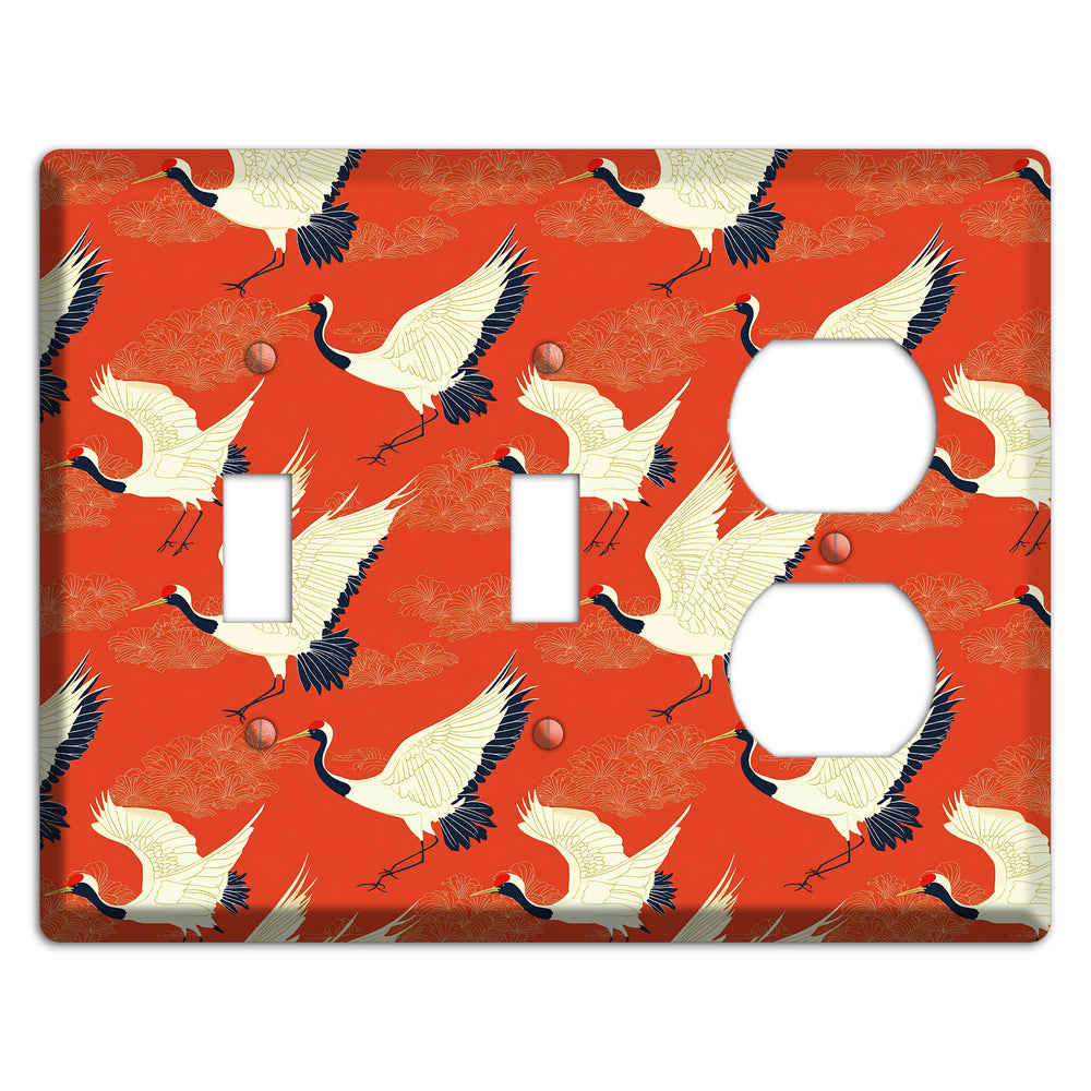 Vermillion Crane Flight 2 Toggle / Duplex Wallplate