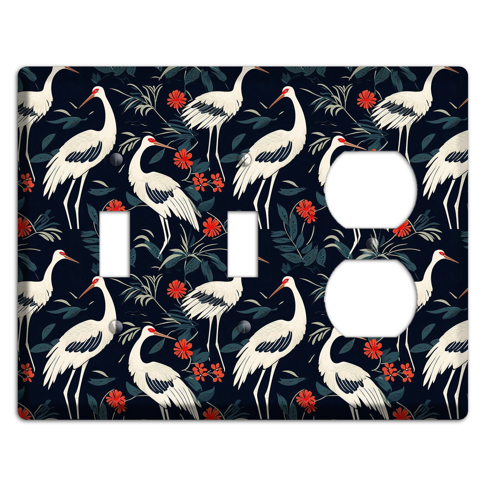 Midnight Plume Garden 2 Toggle / Duplex Wallplate