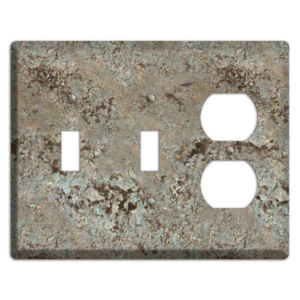 Delicatus White Granite 2 Toggle / Duplex Wallplate