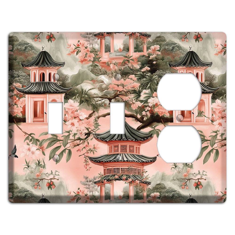 Pagoda & Plum 2 Toggle / Duplex Wallplate