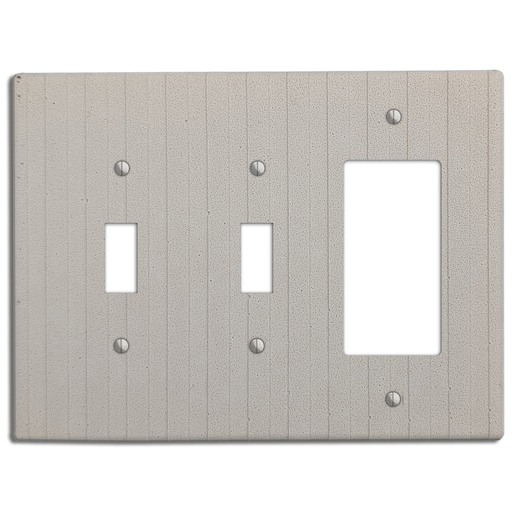 White Boho Stripes 2 Toggle / Rocker Cover Plate