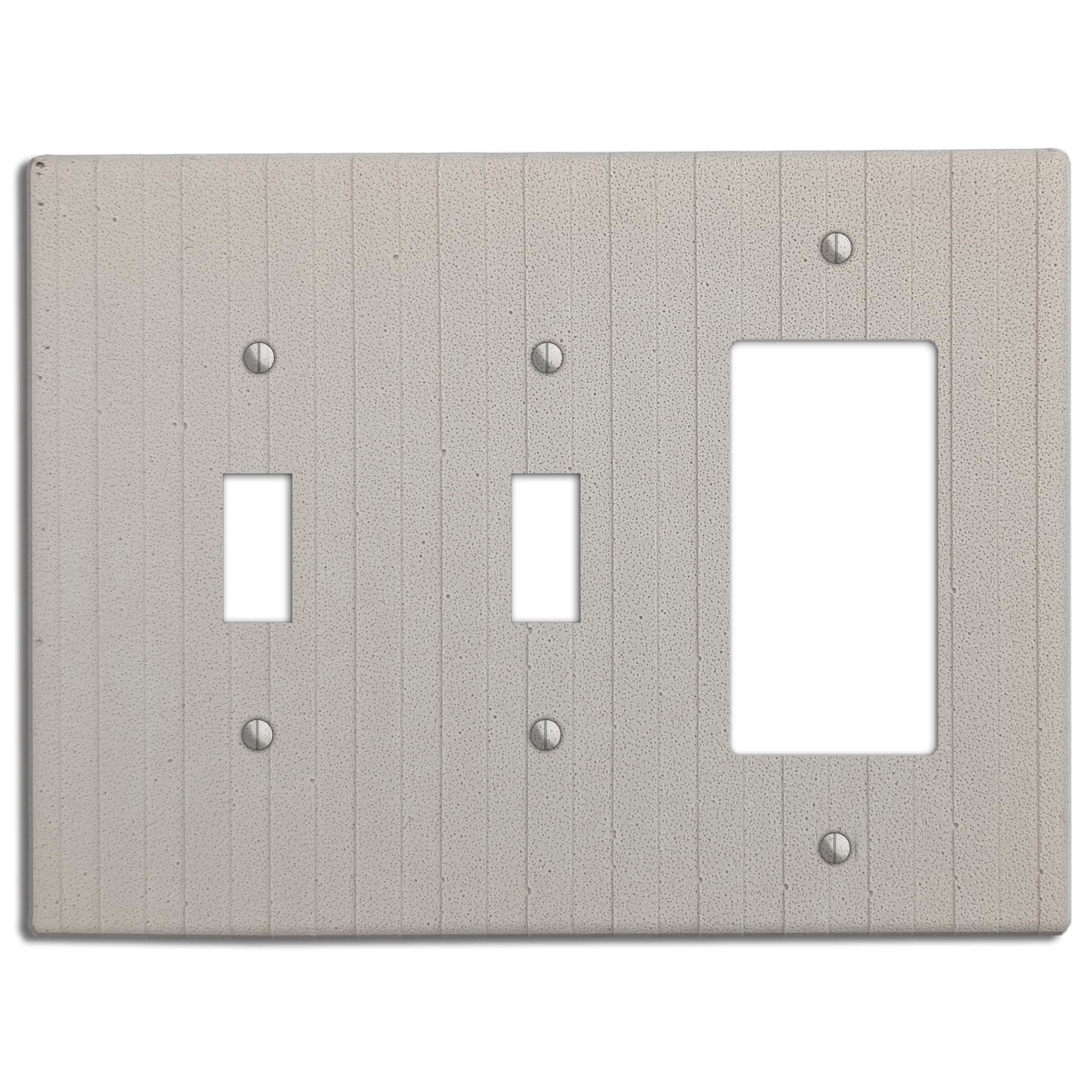 White Boho Stripes 2 Toggle / Rocker Cover Plate