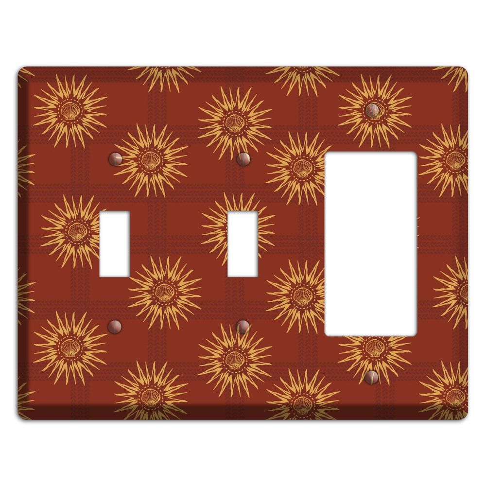 Russet Sun Plaid 2 Toggle / Rocker Wallplate