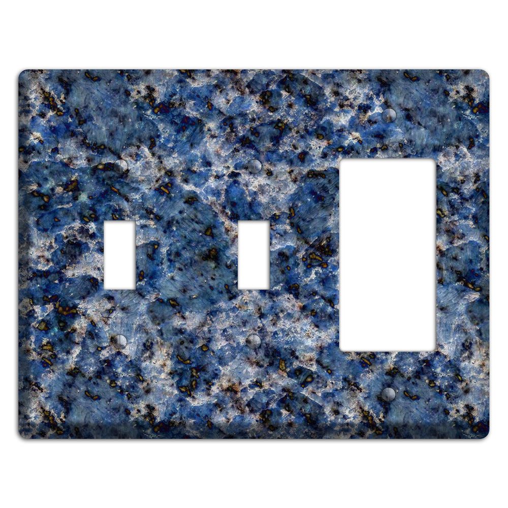 Blue Bahia Granite 2 Toggle / Rocker Wallplate