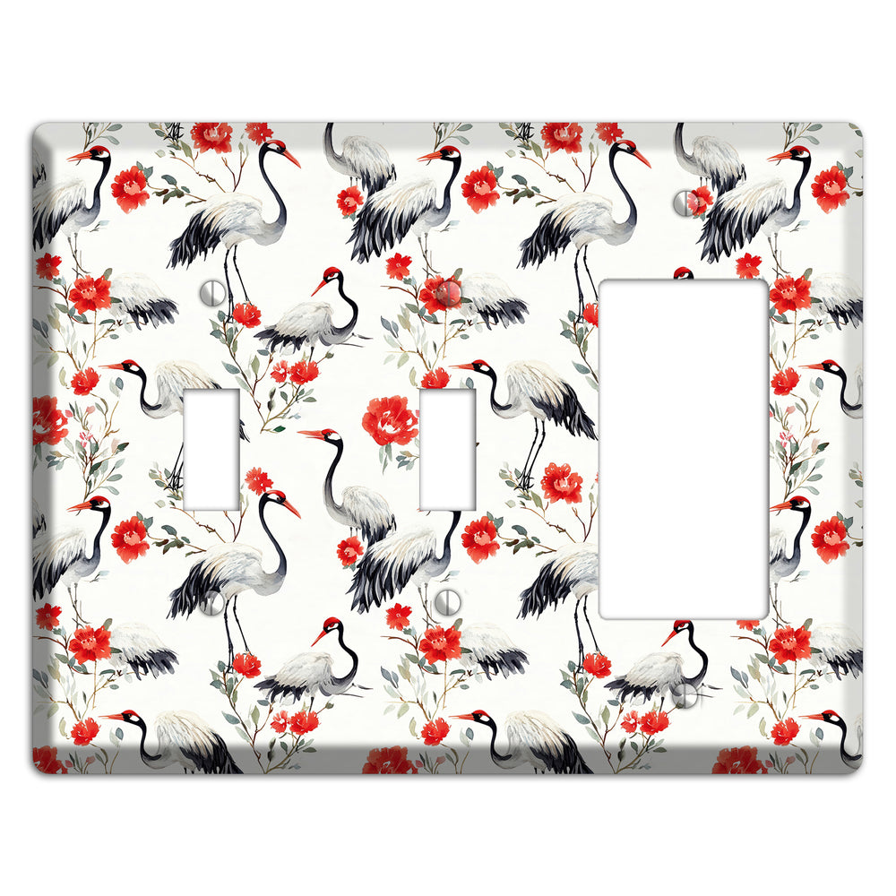 Scarlet Plume Garden 2 Toggle / Rocker Wallplate