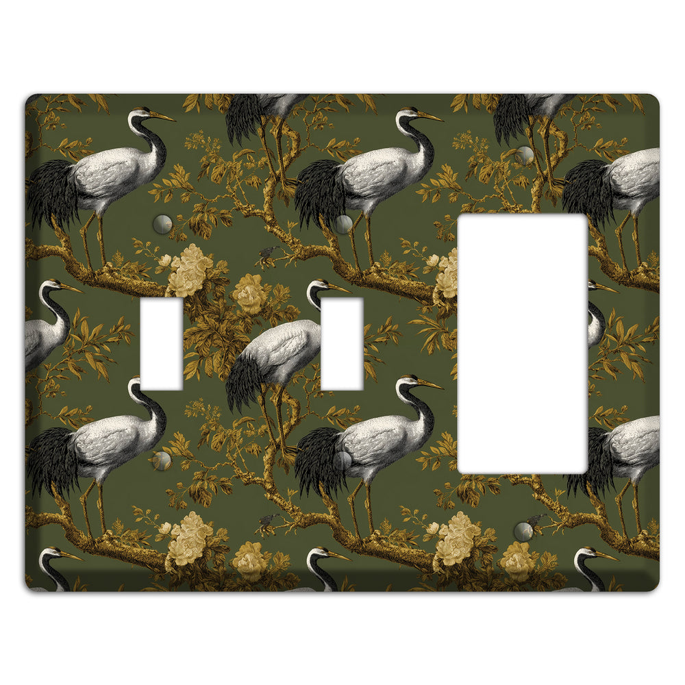 Olive Toile Sanctuary 2 Toggle / Rocker Wallplate