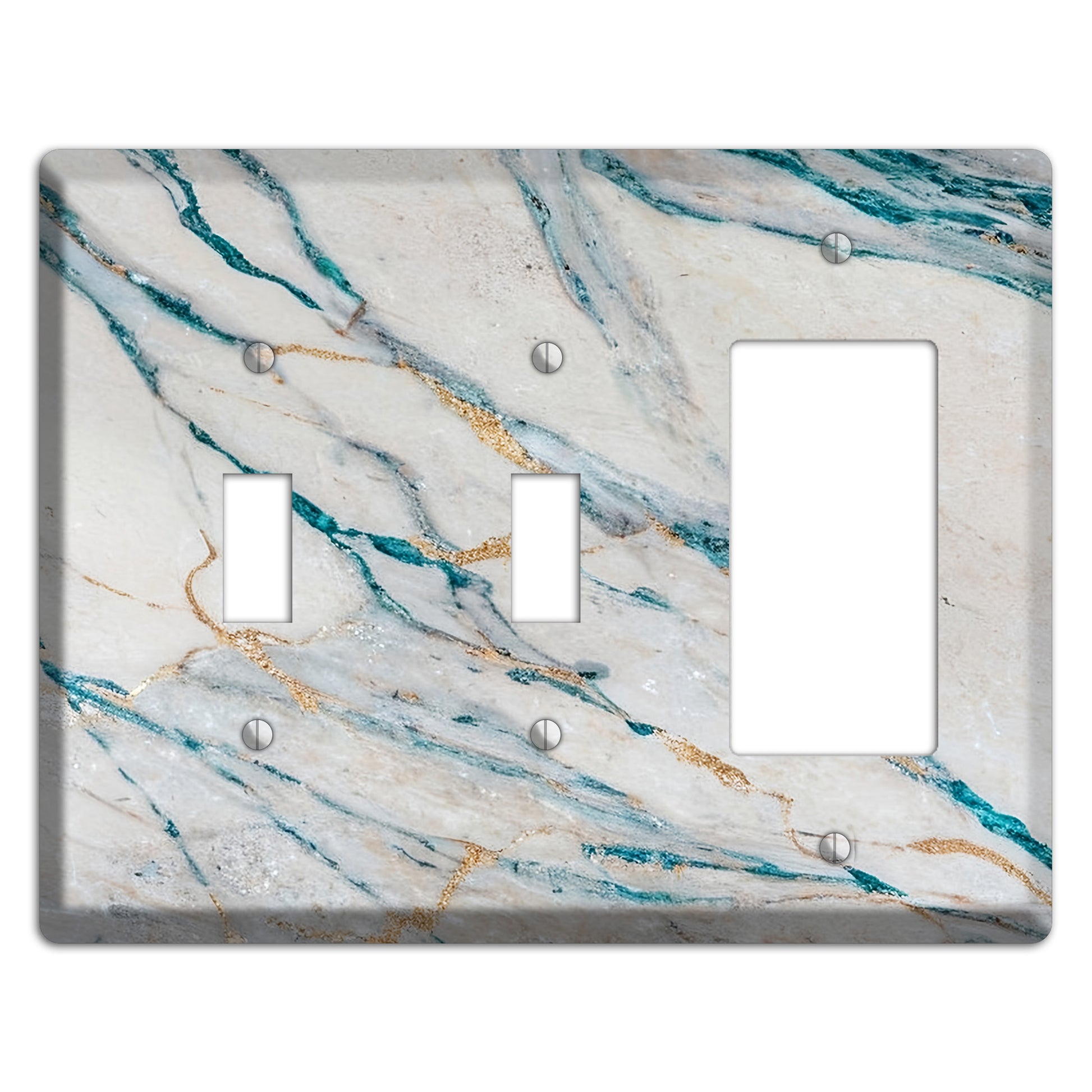Bondi Blue Marble 2 Toggle / Rocker Wallplate