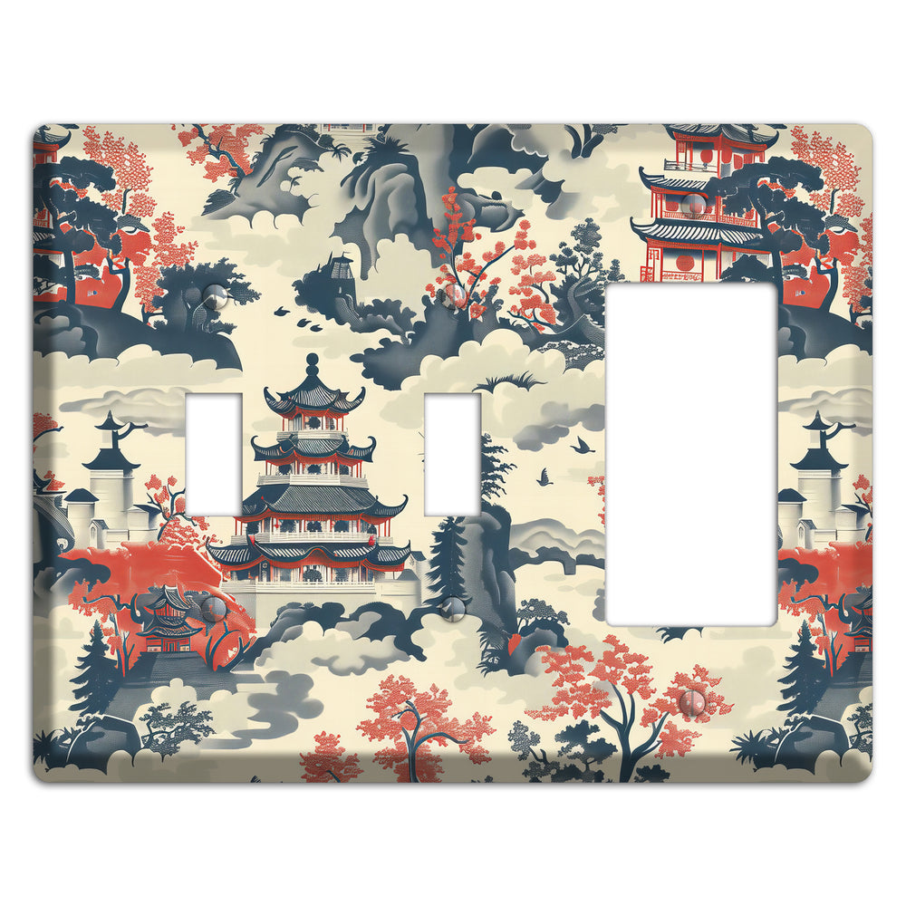 Ink & Ember Pagoda 2 Toggle / Rocker Wallplate