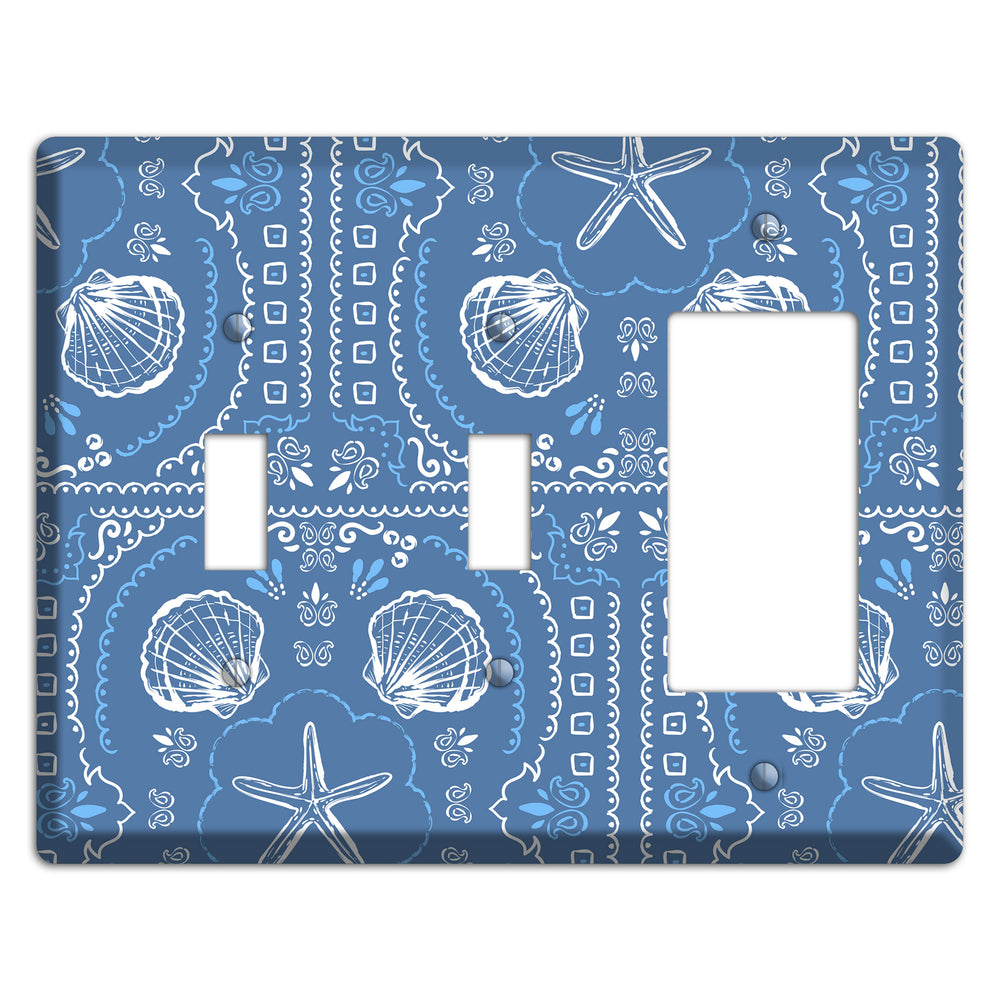 Cerulean Bandana Shore 2 Toggle / Rocker Wallplate
