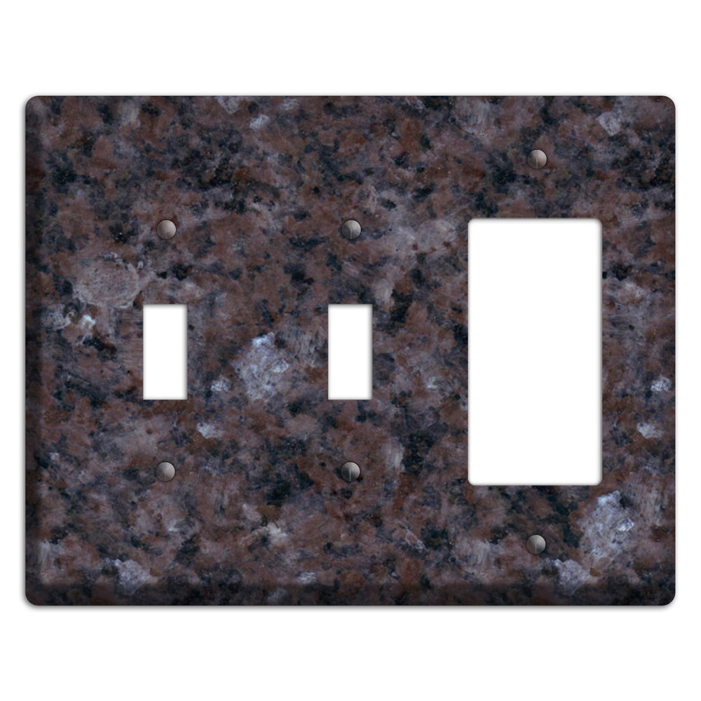 Tan Brown Granite 2 Toggle / Rocker Wallplate