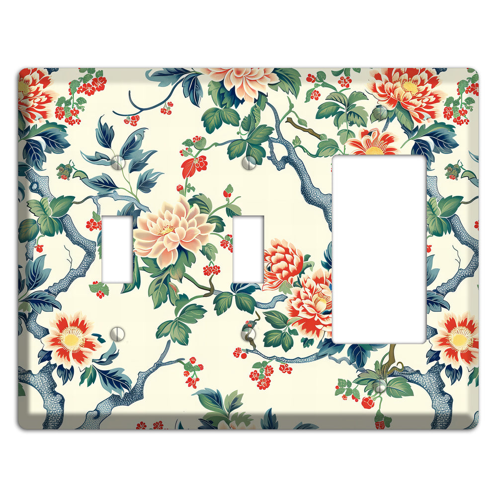 Peony & Branch 2 Toggle / Rocker Wallplate