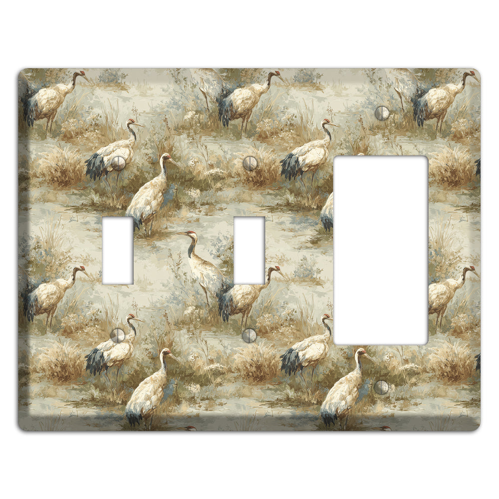 Marshland Crane Reverie 2 Toggle / Rocker Wallplate