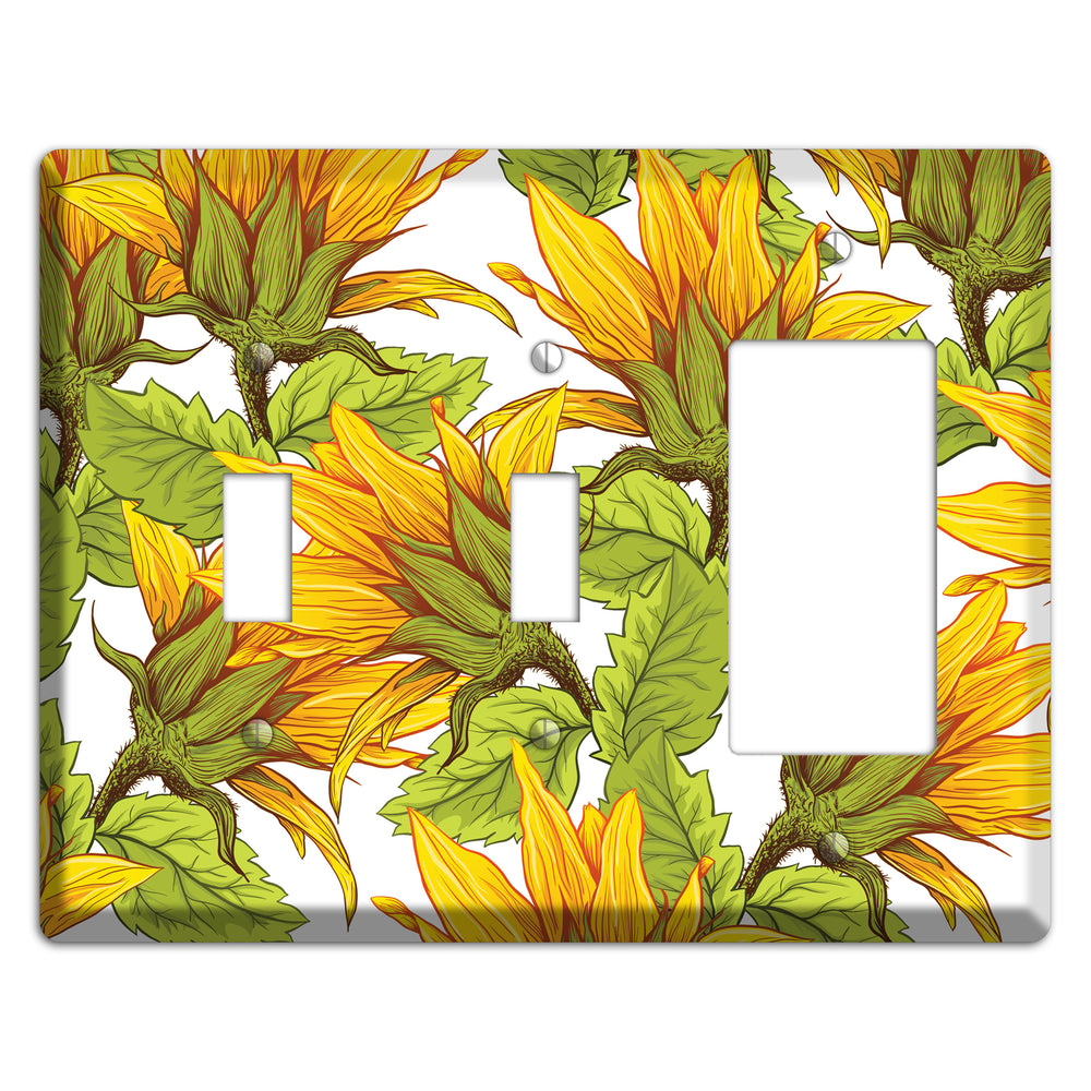 Golden Bloom Scatter 2 Toggle / Rocker Wallplate