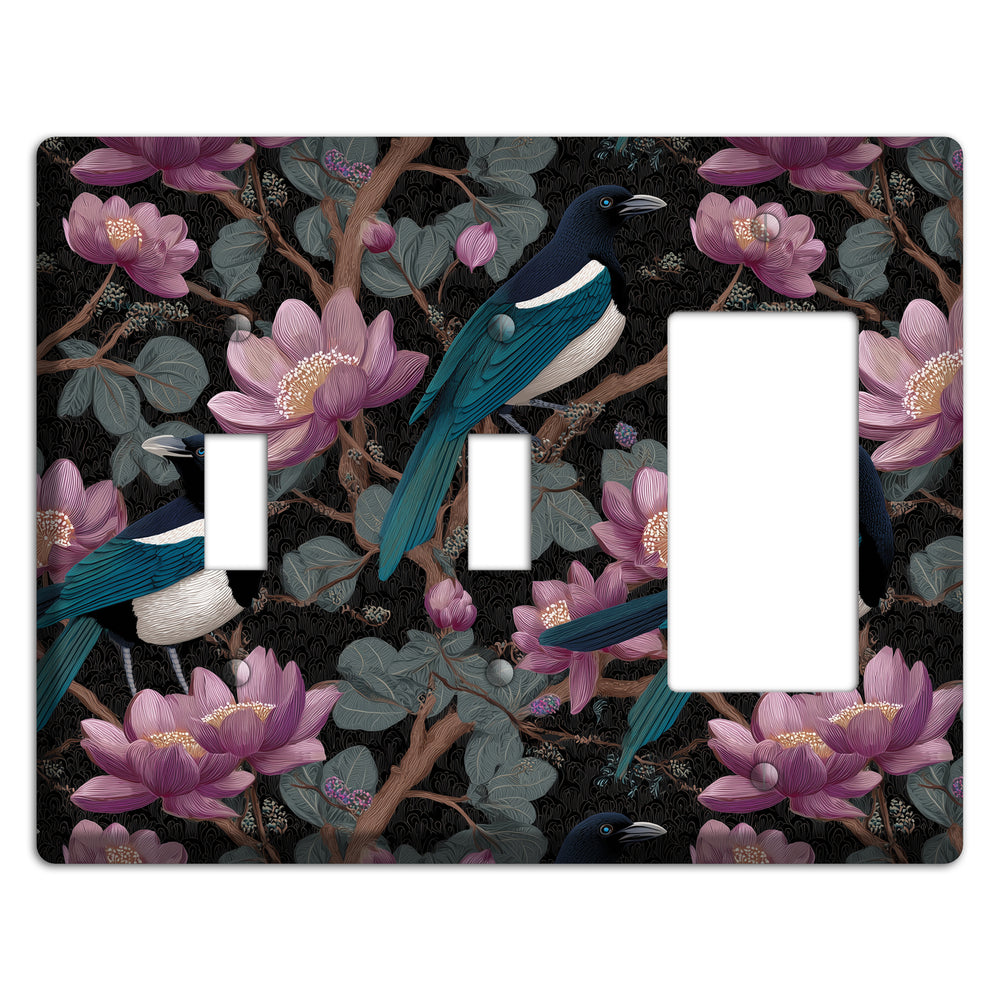 Magpie Moon Garden 2 Toggle / Rocker Wallplate