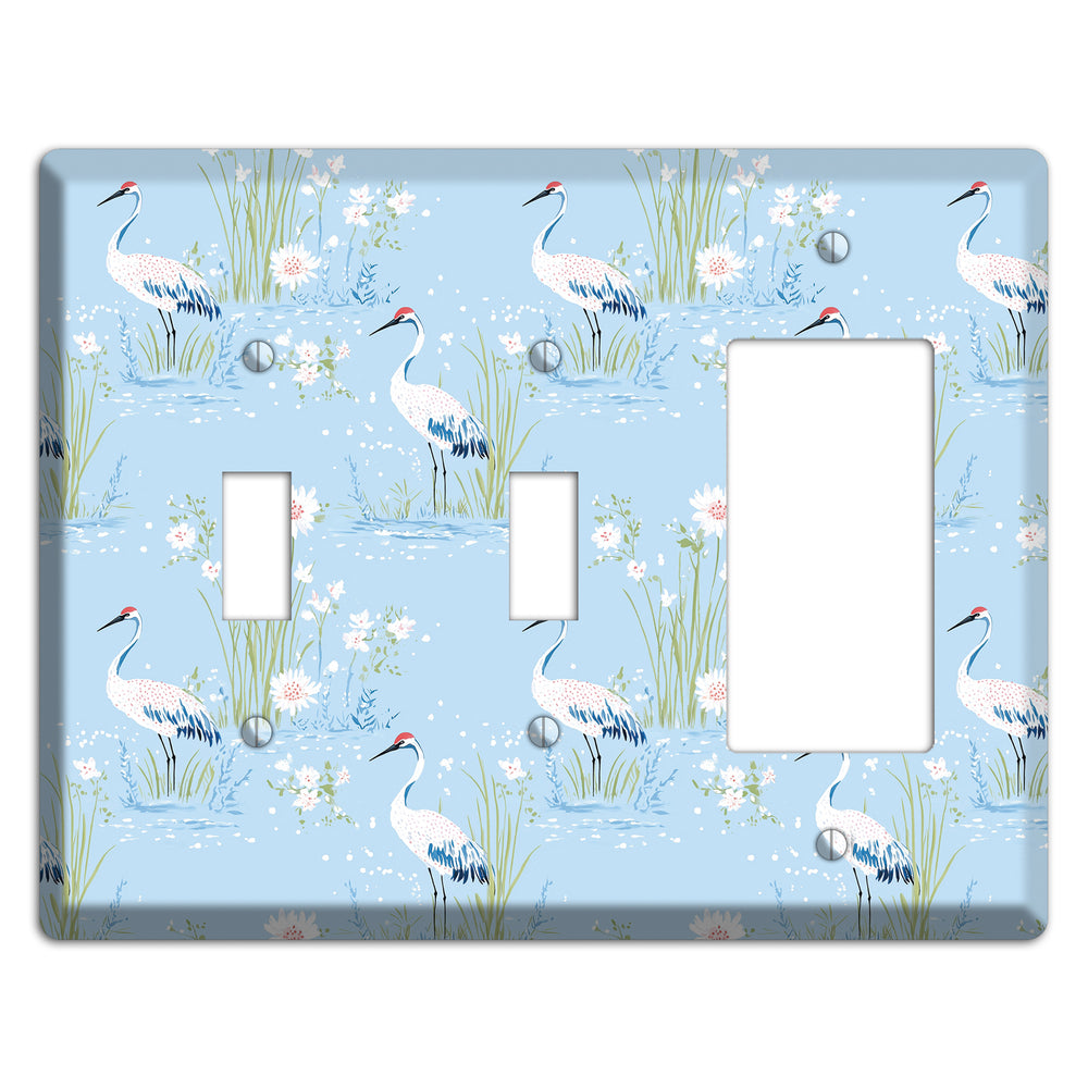 Powder Blue Marsh 2 Toggle / Rocker Wallplate