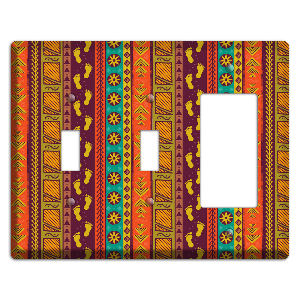 Tribal Footsteps 2 Toggle / Rocker Wallplate