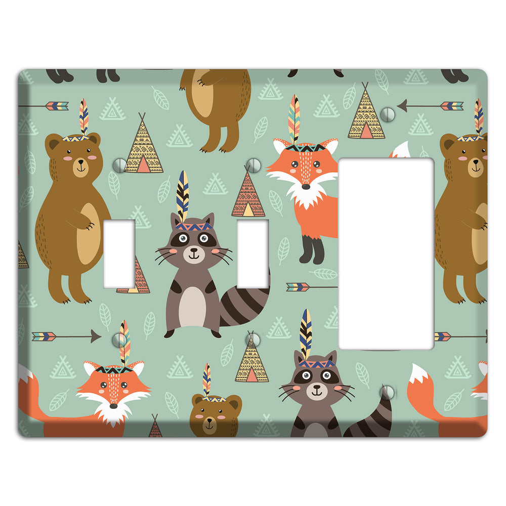 Tribal Woodland Camp 2 Toggle / Rocker Wallplate