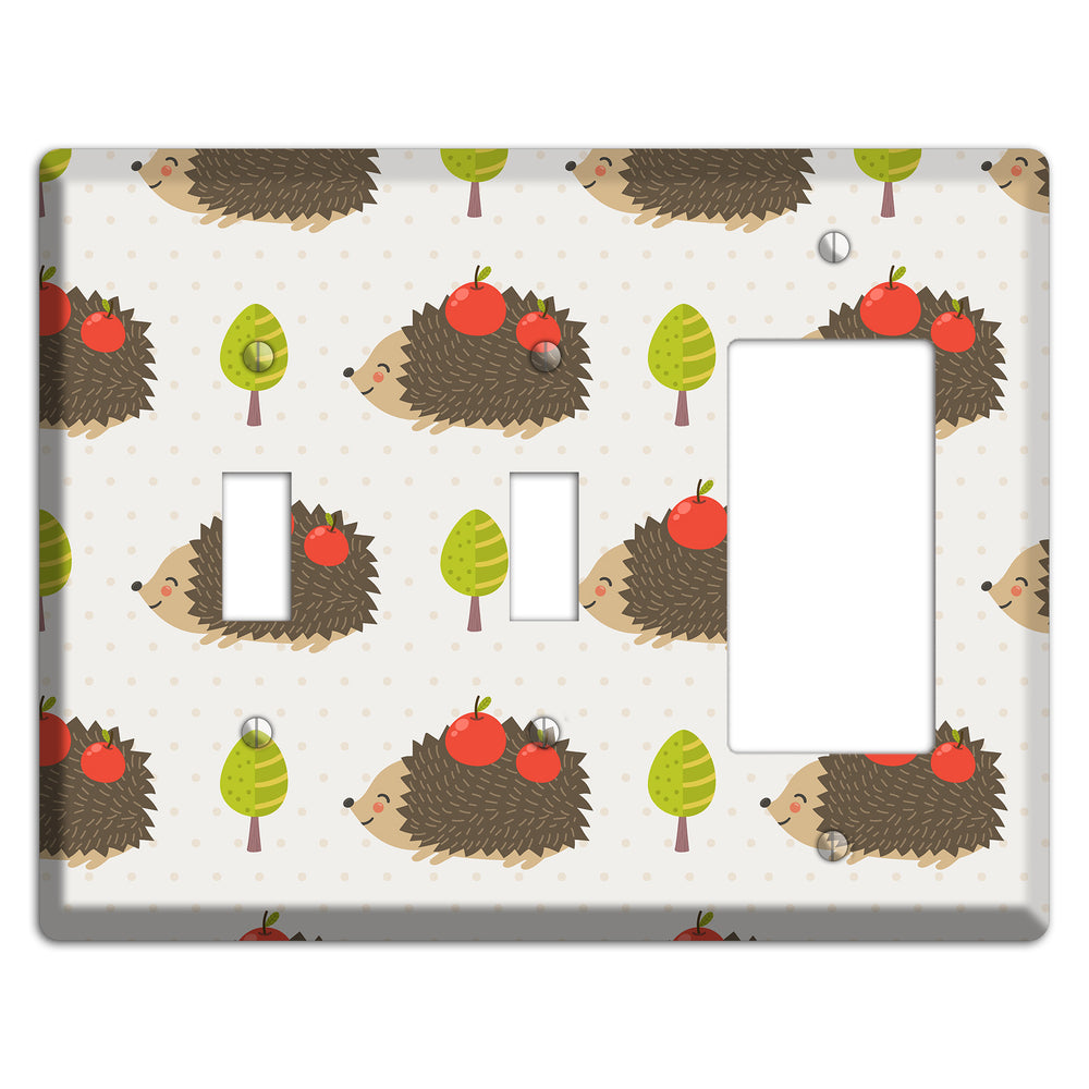 Hedgehog Harvest 2 Toggle / Rocker Wallplate