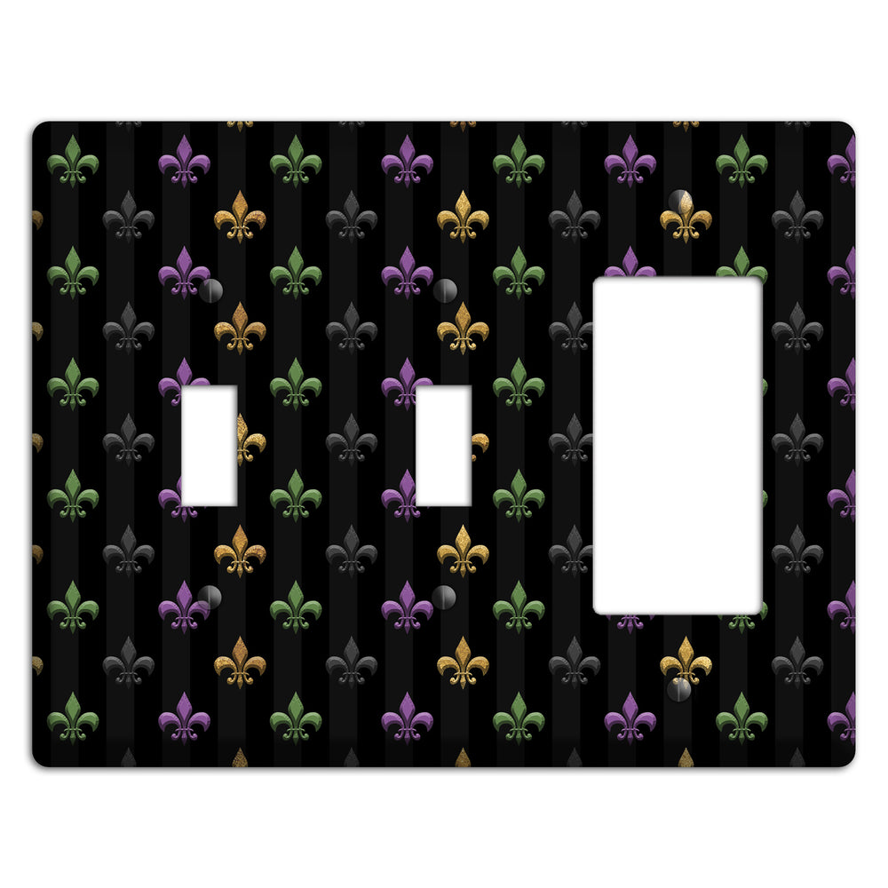 Midnight Fleur 2 Toggle / Rocker Wallplate