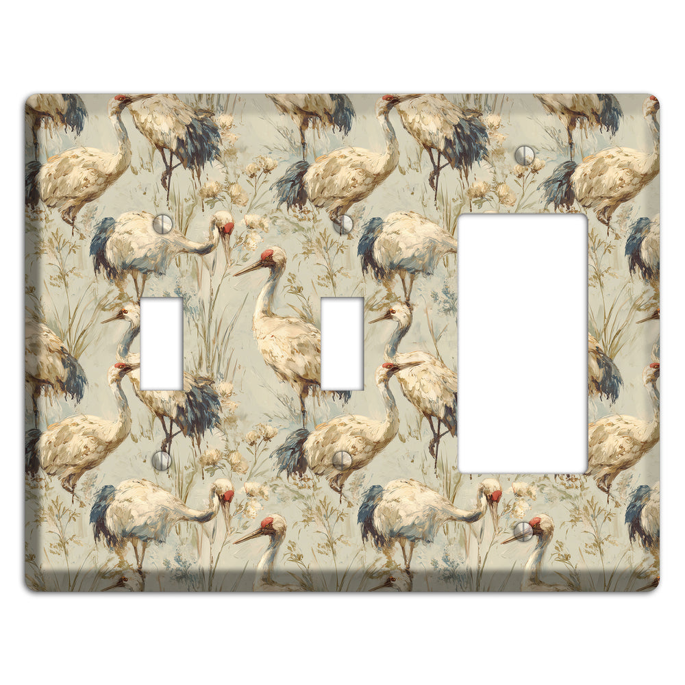 Driftwood Crane Marsh 2 Toggle / Rocker Wallplate