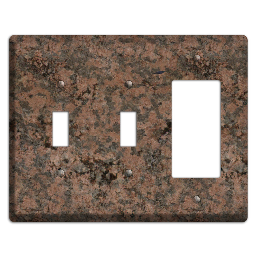 Granite Name: Indian Dakota Granite 2 Toggle / Rocker Wallplate