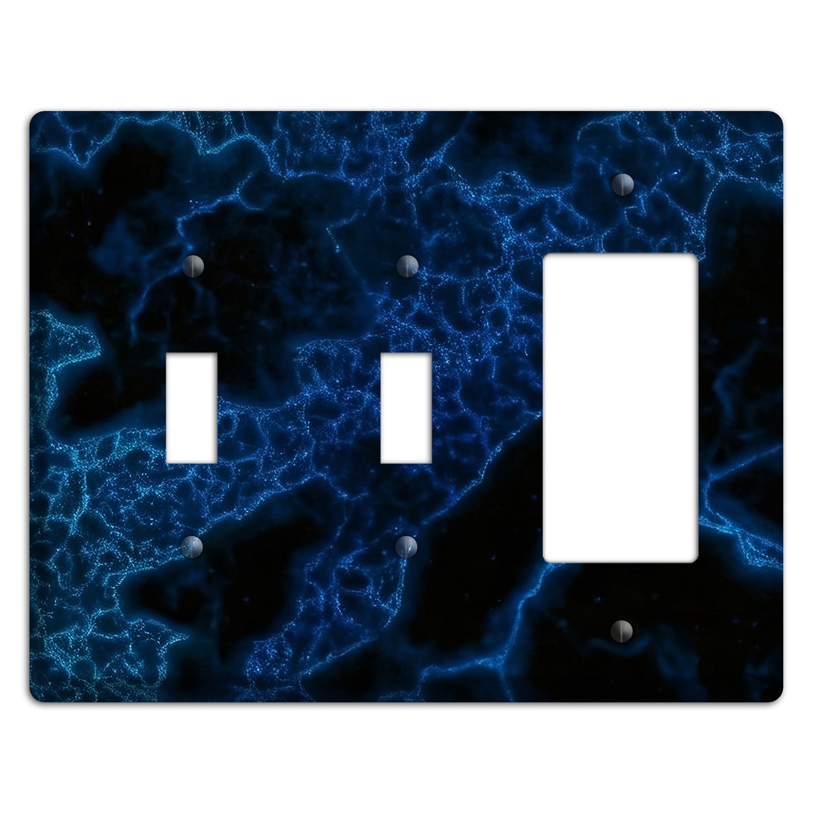 Midnight Marble 2 Toggle / Rocker Wallplate