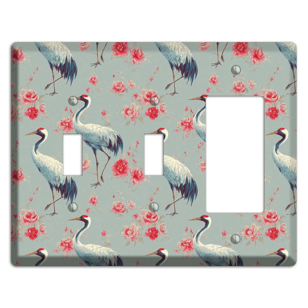 Rose Mist Vigil 2 Toggle / Rocker Wallplate