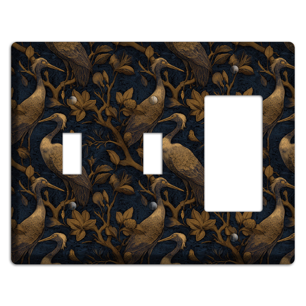Gilded Heron Dusk 2 Toggle / Rocker Wallplate