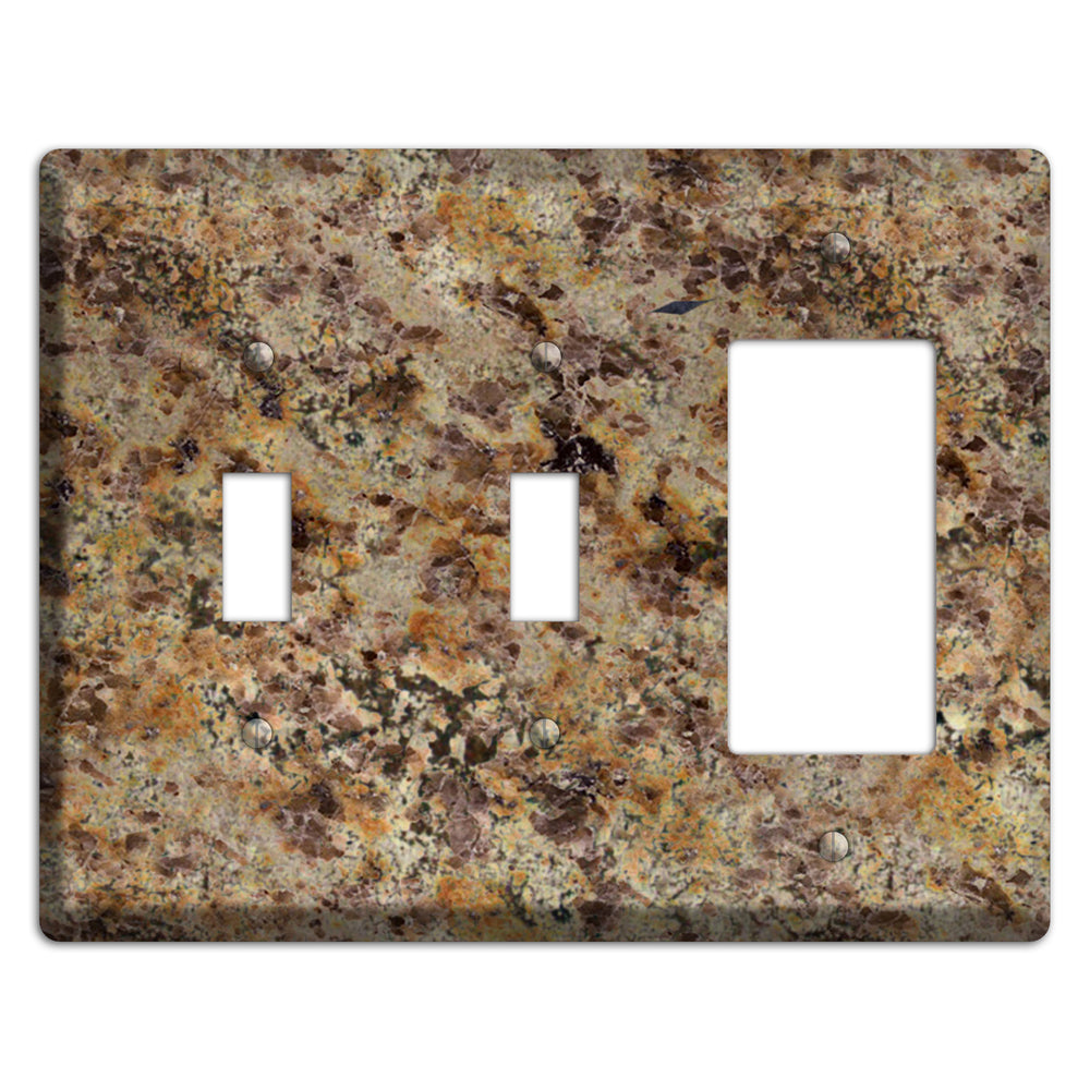 Golden Crystal Granite 2 Toggle / Rocker Wallplate