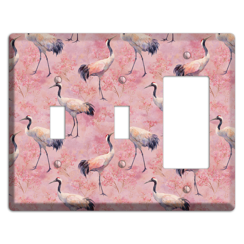 Blush Crane Reverie 2 Toggle / Rocker Wallplate