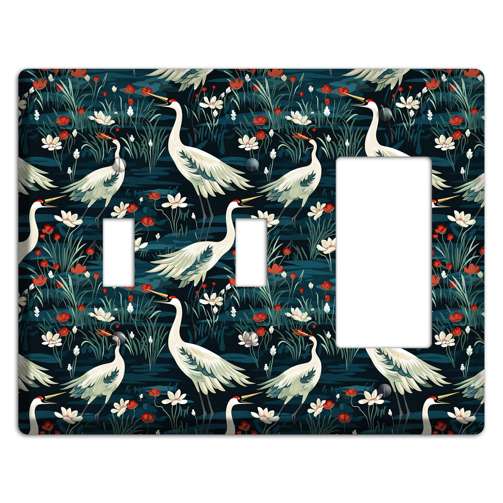 Midnight Lotus Marsh 2 Toggle / Rocker Wallplate