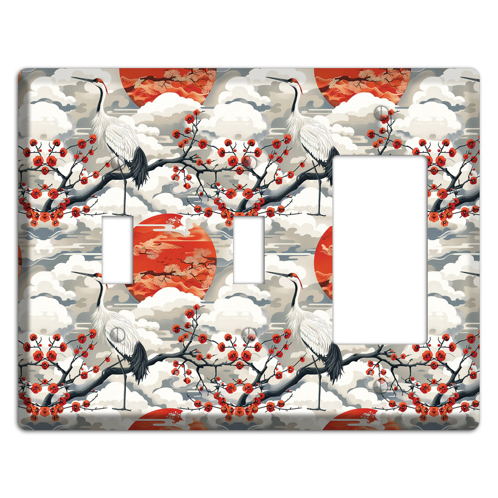 Vermillion Sun Rising 2 Toggle / Rocker Wallplate