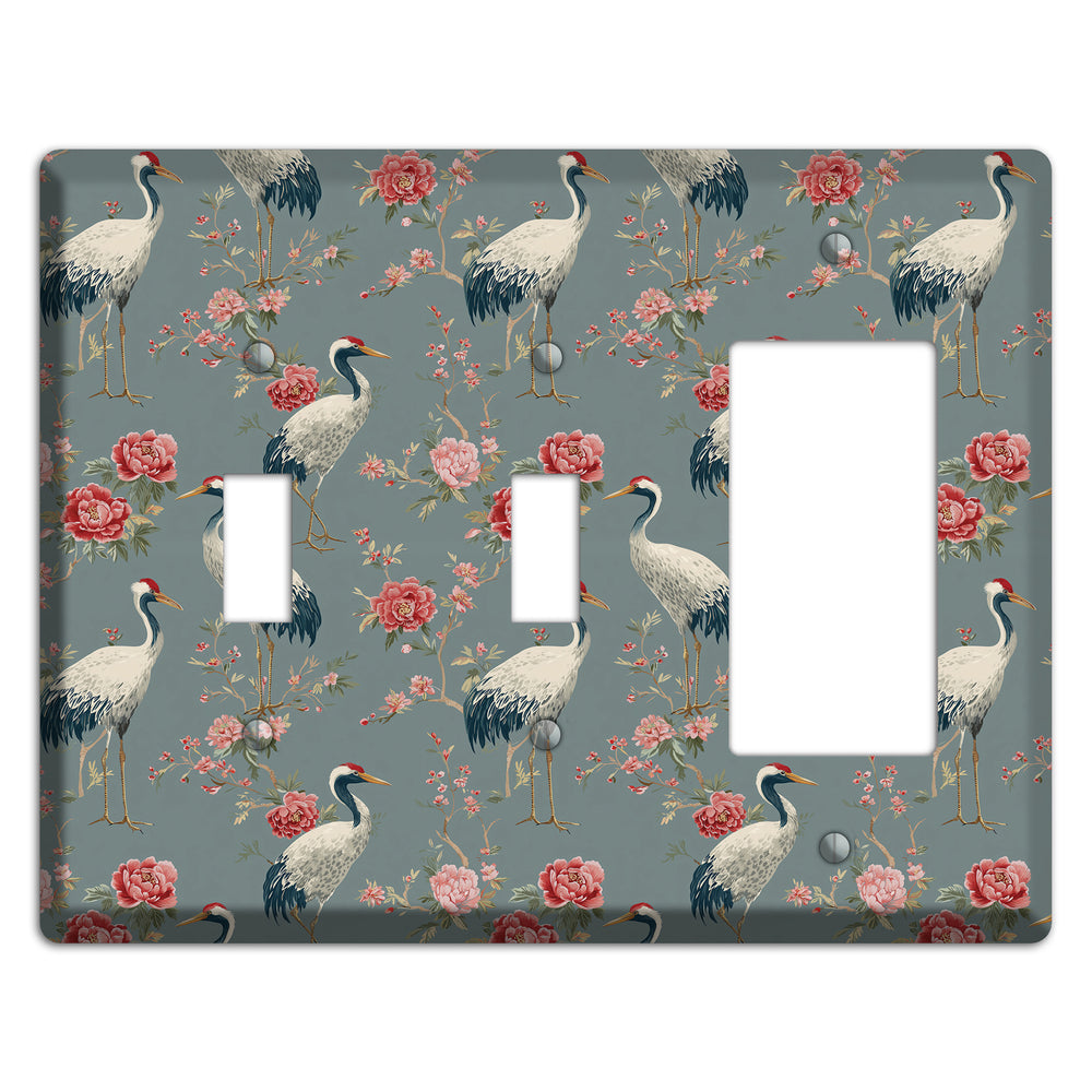 Slate Peony Vigil 2 Toggle / Rocker Wallplate