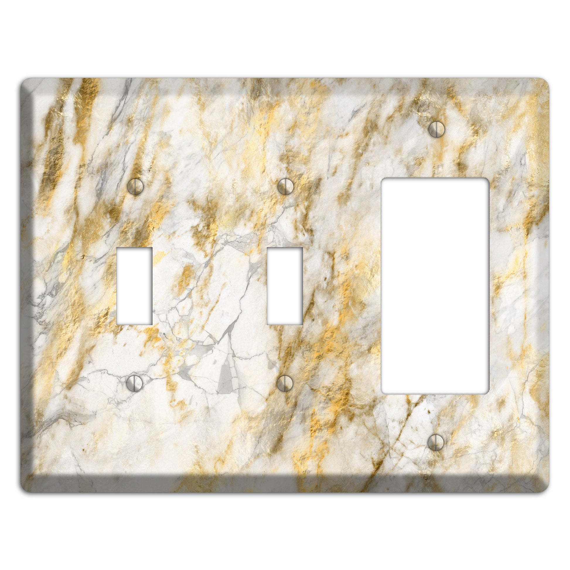 Marigold Marble 2 Toggle / Rocker Wallplate