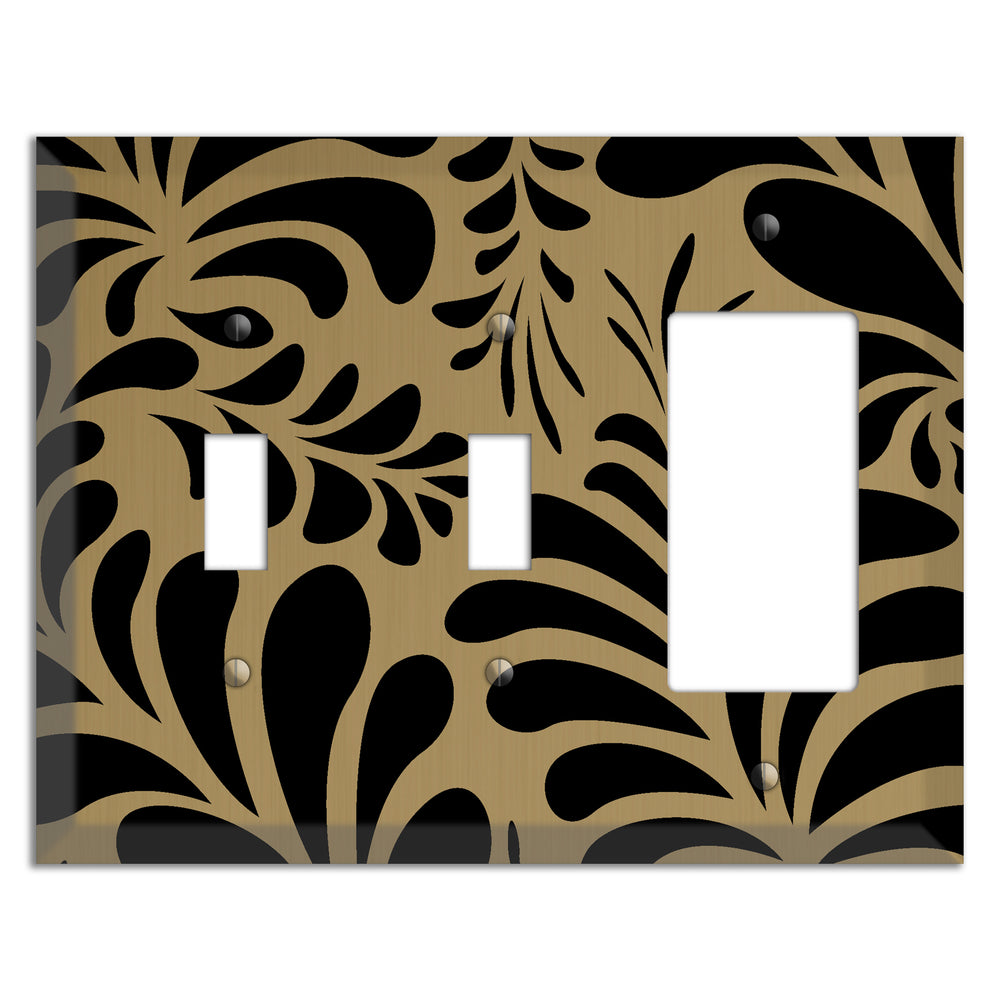 Tower Gold Jungle Fan 2 Toggle / Rocker Wallplate