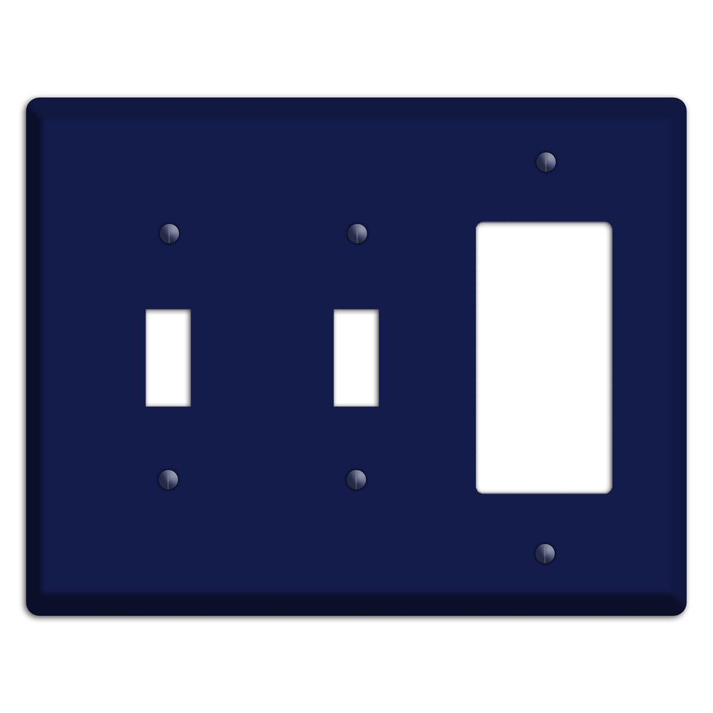 Baxter Midnight Navy Solid 2 Toggle / Rocker Wallplate