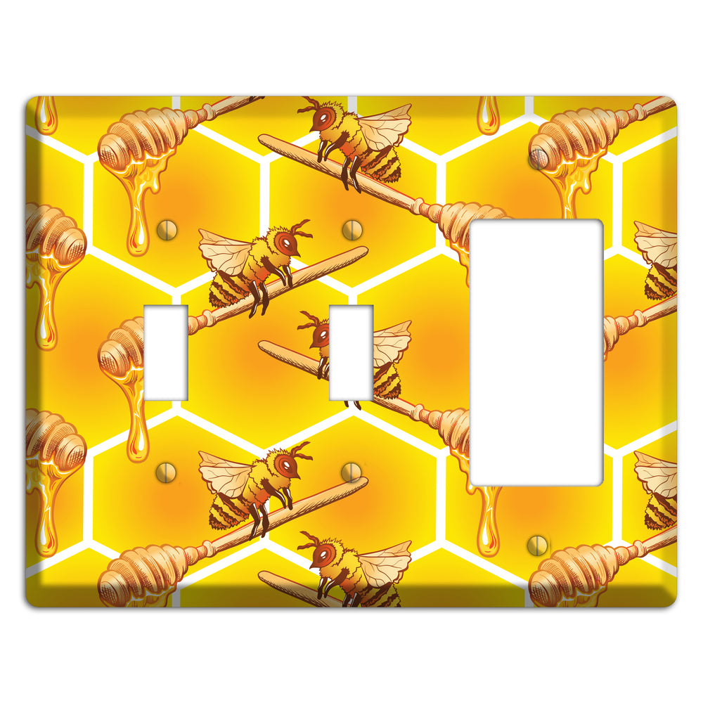 Golden Hive Ritual 2 Toggle / Rocker Wallplate