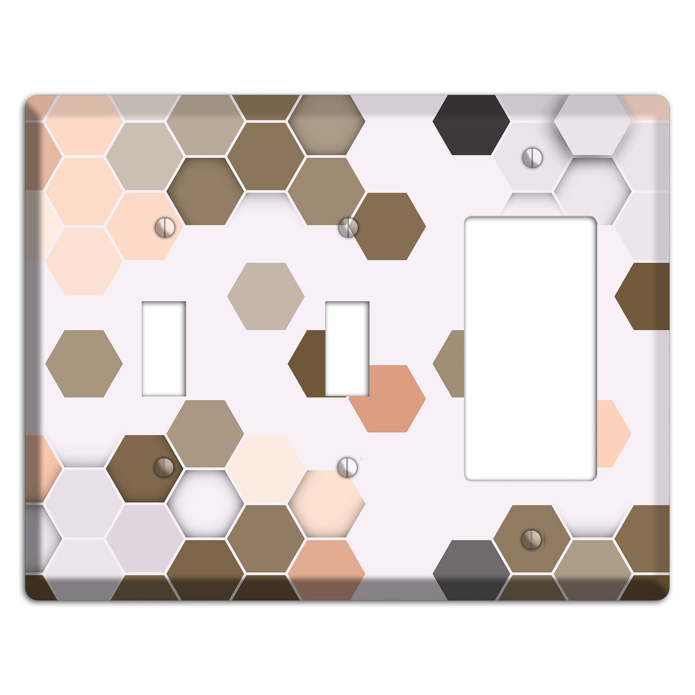 Clay & Terracotta Geometric Tiling 2 Toggle / Rocker Wallplate