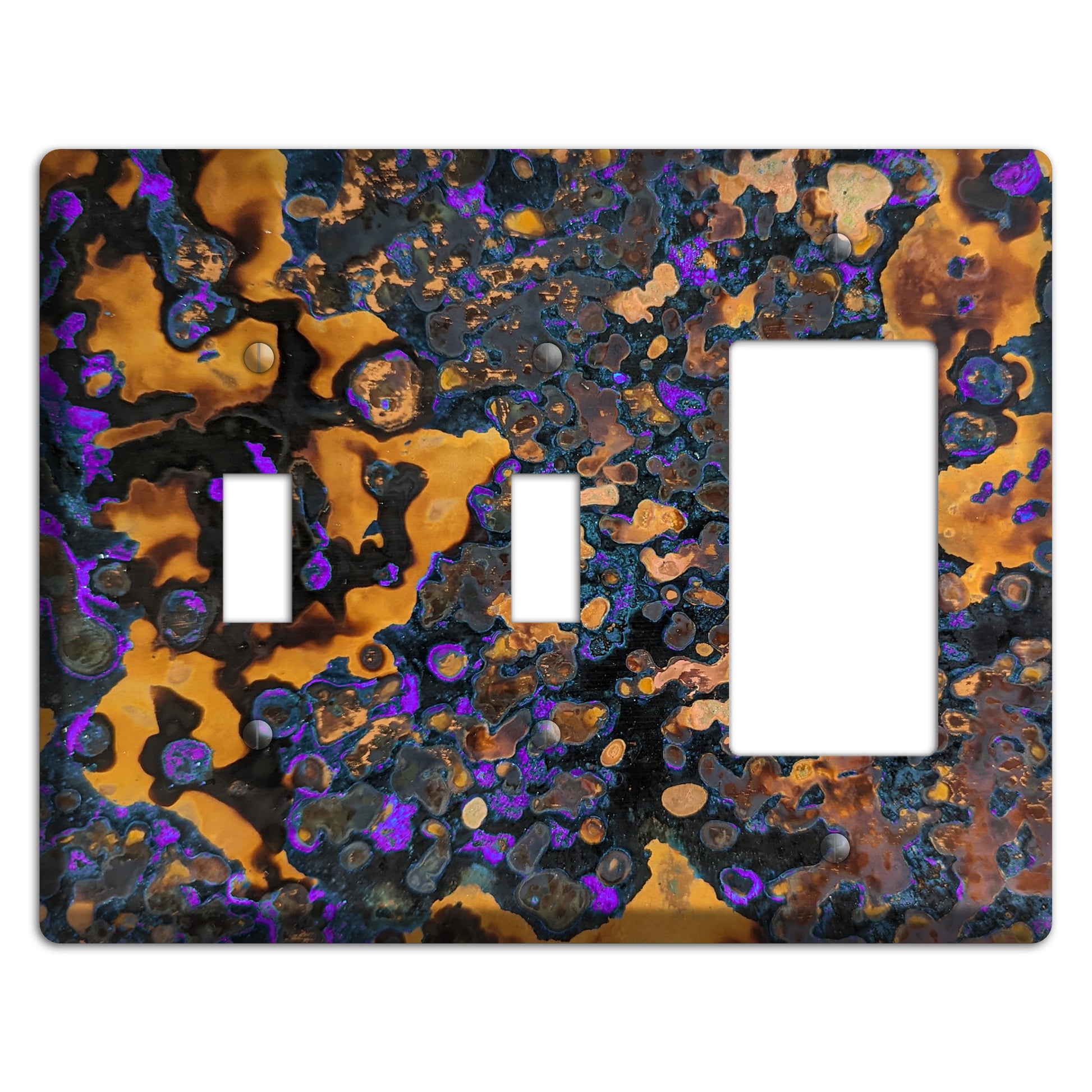 Copper Purple 2 Toggle / Rocker Cover Plate