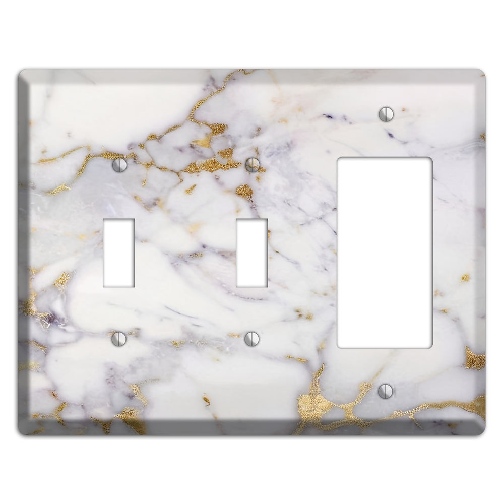 Metallic Bronze Marble 2 Toggle / Rocker Wallplate