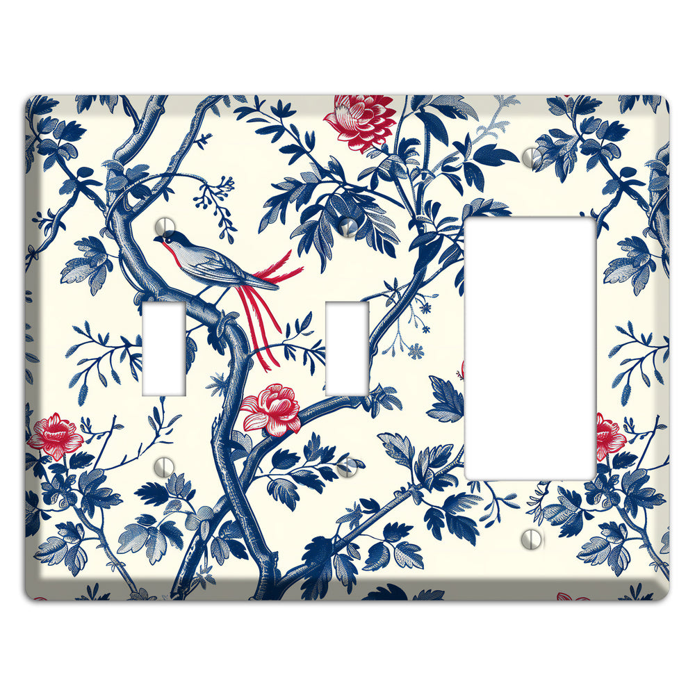Crimson Wing Reverie 2 Toggle / Rocker Wallplate
