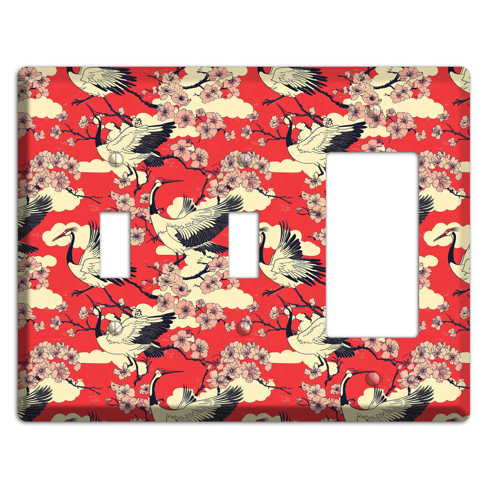 Crimson Blossom Ascent 2 Toggle / Rocker Wallplate