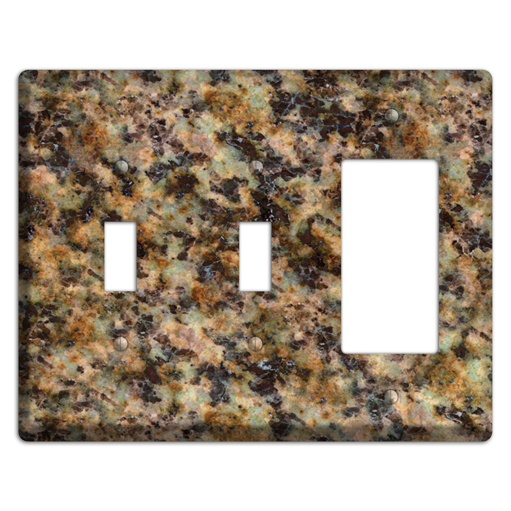 Verde Butterfly Granite 2 Toggle / Rocker Wallplate