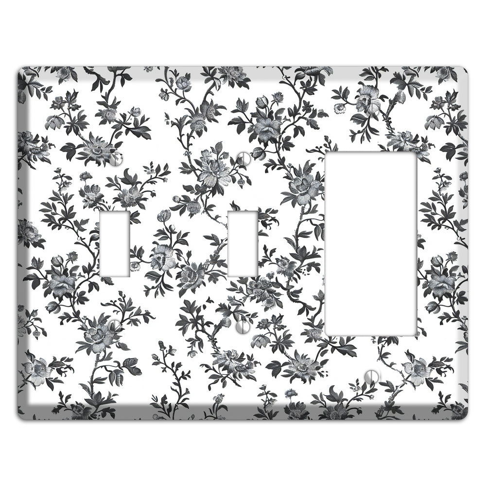 Ink & Ivory Trellis 2 Toggle / Rocker Wallplate