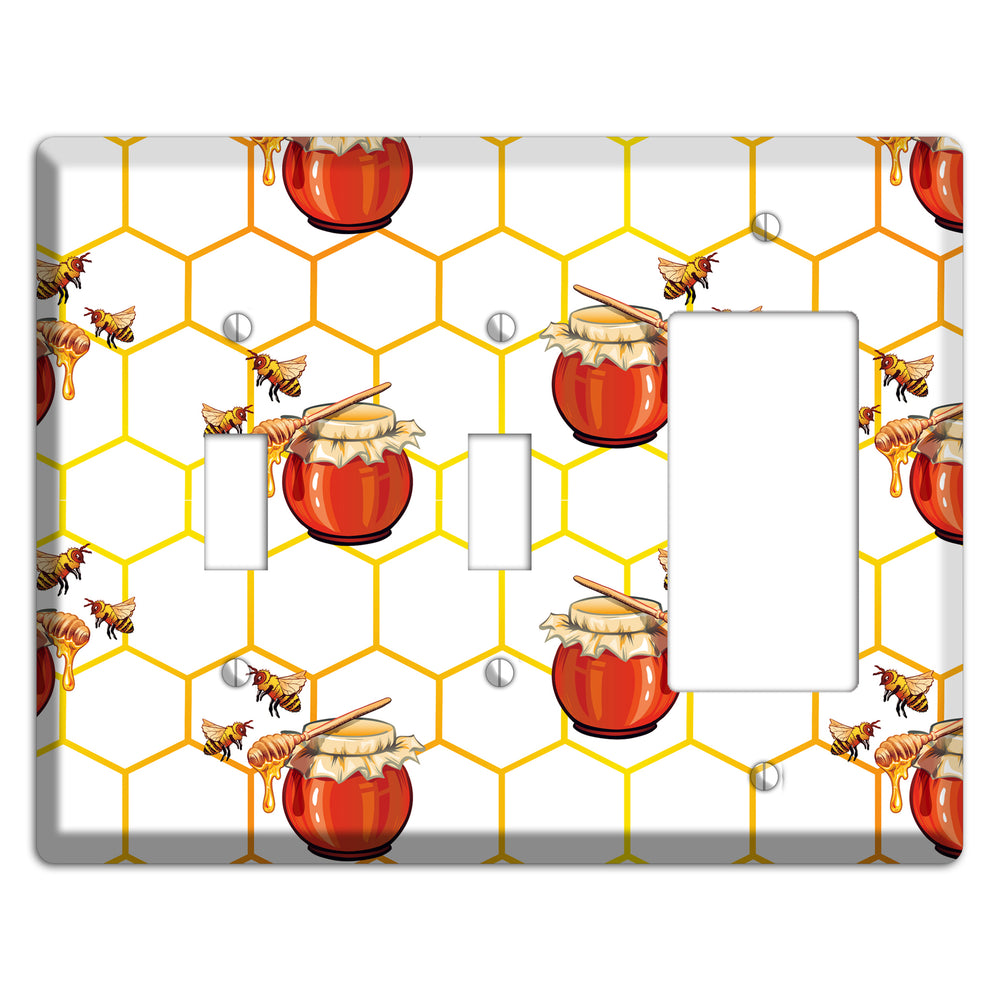 Honeypot & Hive 2 Toggle / Rocker Wallplate