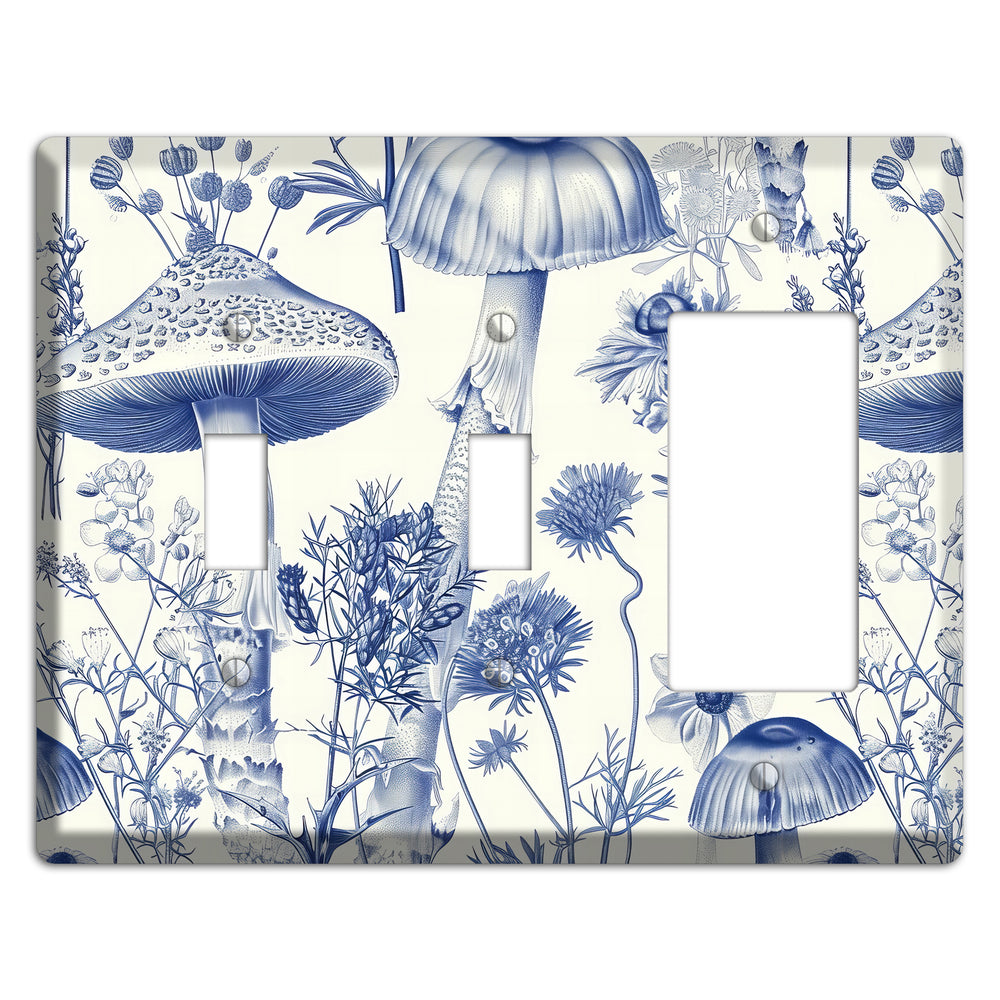 Cobalt Spore Garden 2 Toggle / Rocker Wallplate