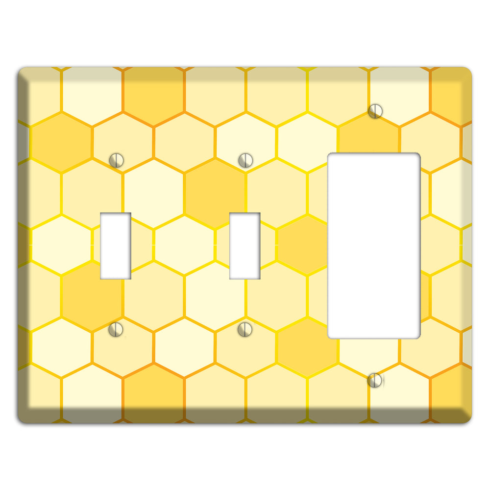 Hollow Amber Grid 2 Toggle / Rocker Wallplate