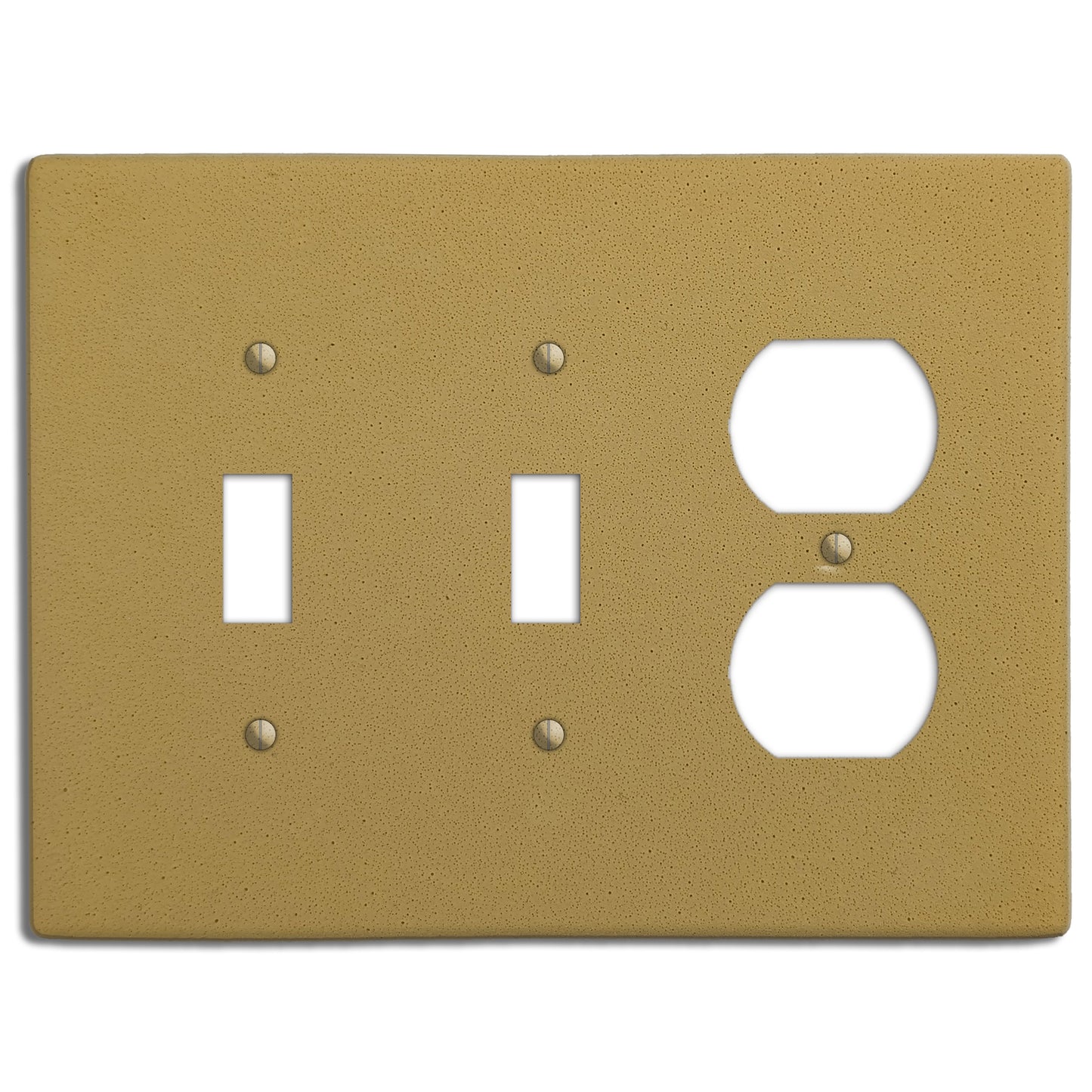 Saffron Yellow Boho Smooth 2 Toggle / Duplex Outlet Cover Plate